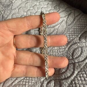 Elegant Silver and Jeweled Bracelet